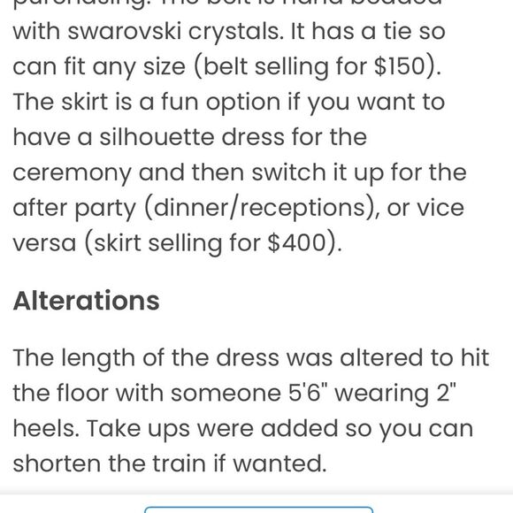 Sz 2 Wedding dress - Picture 15 of 16